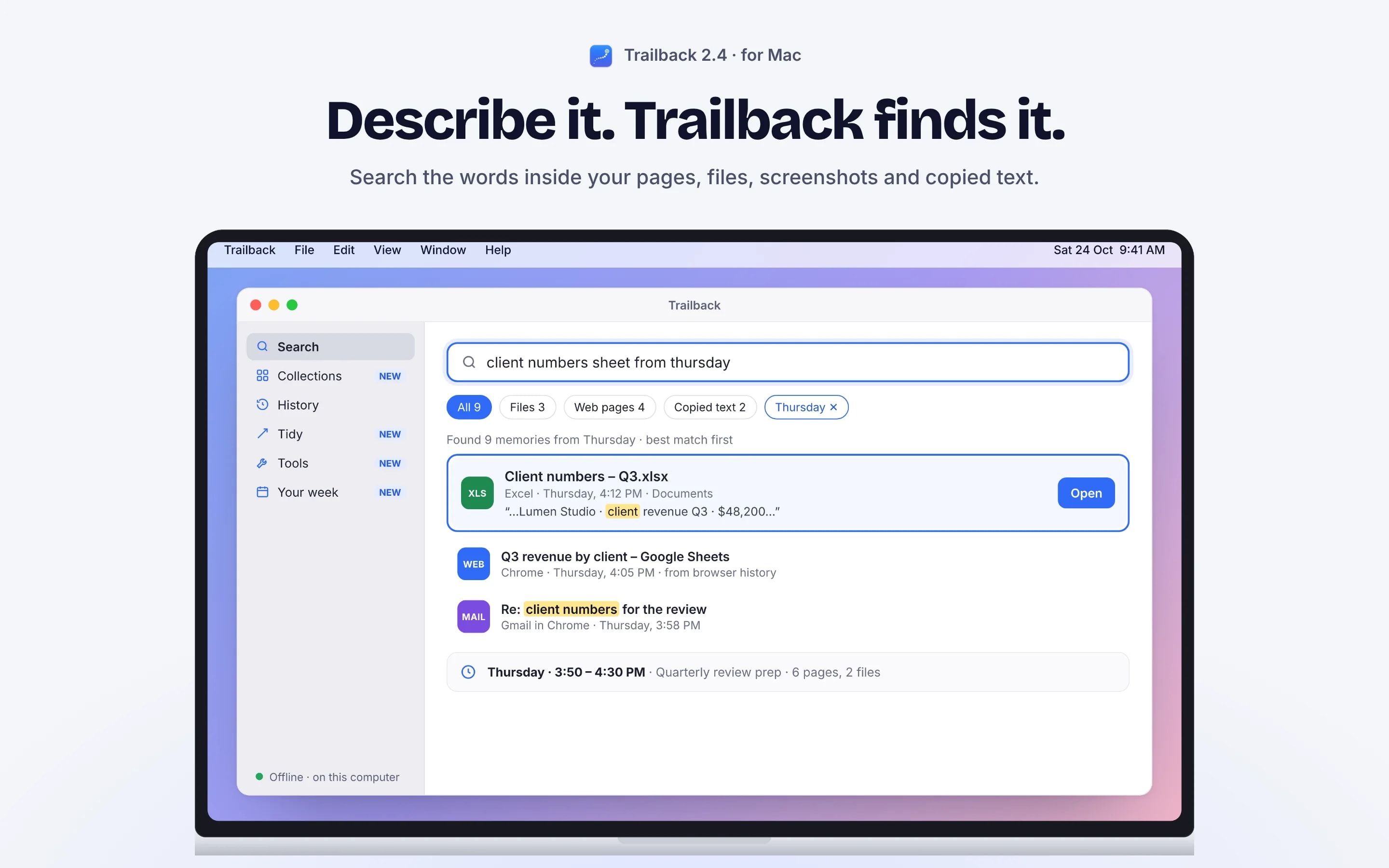 Trailback screenshot 1
