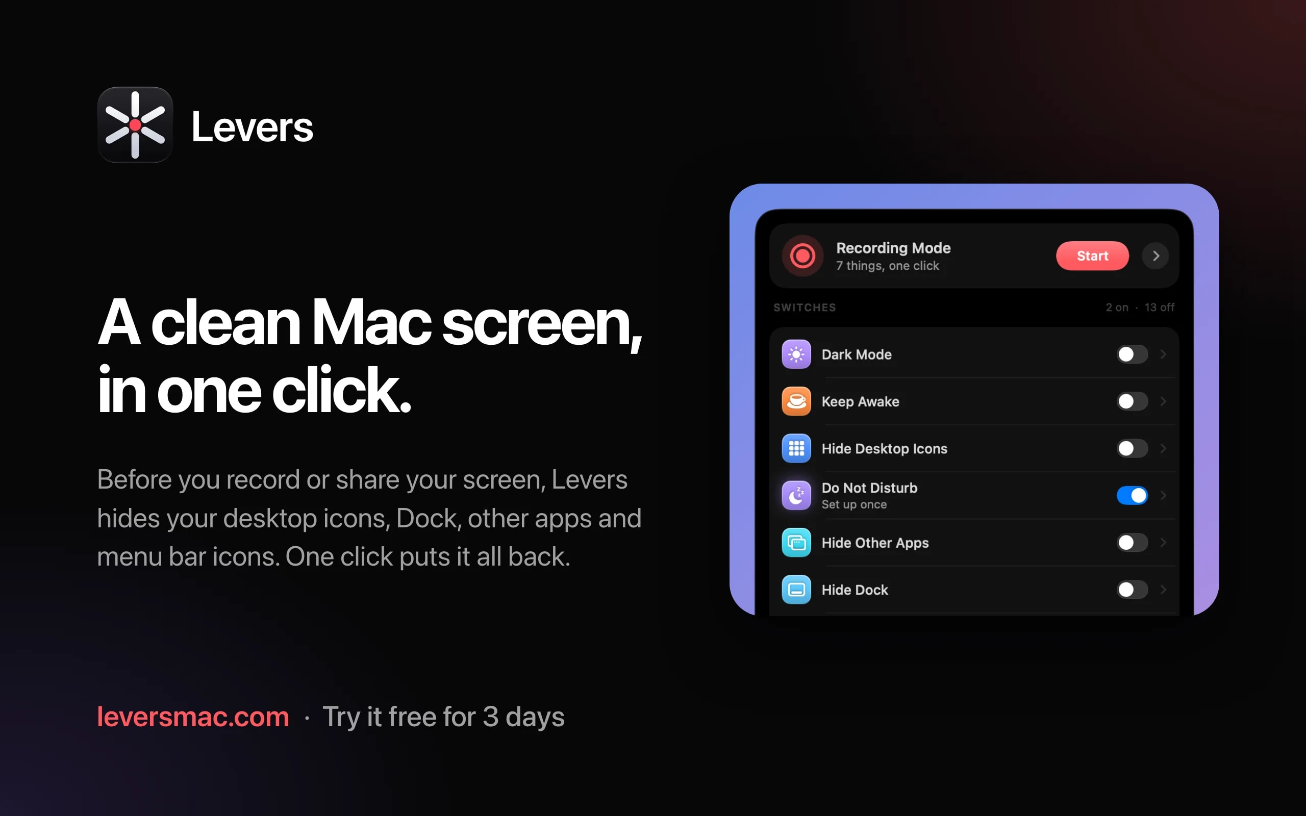 Levers screenshot 1