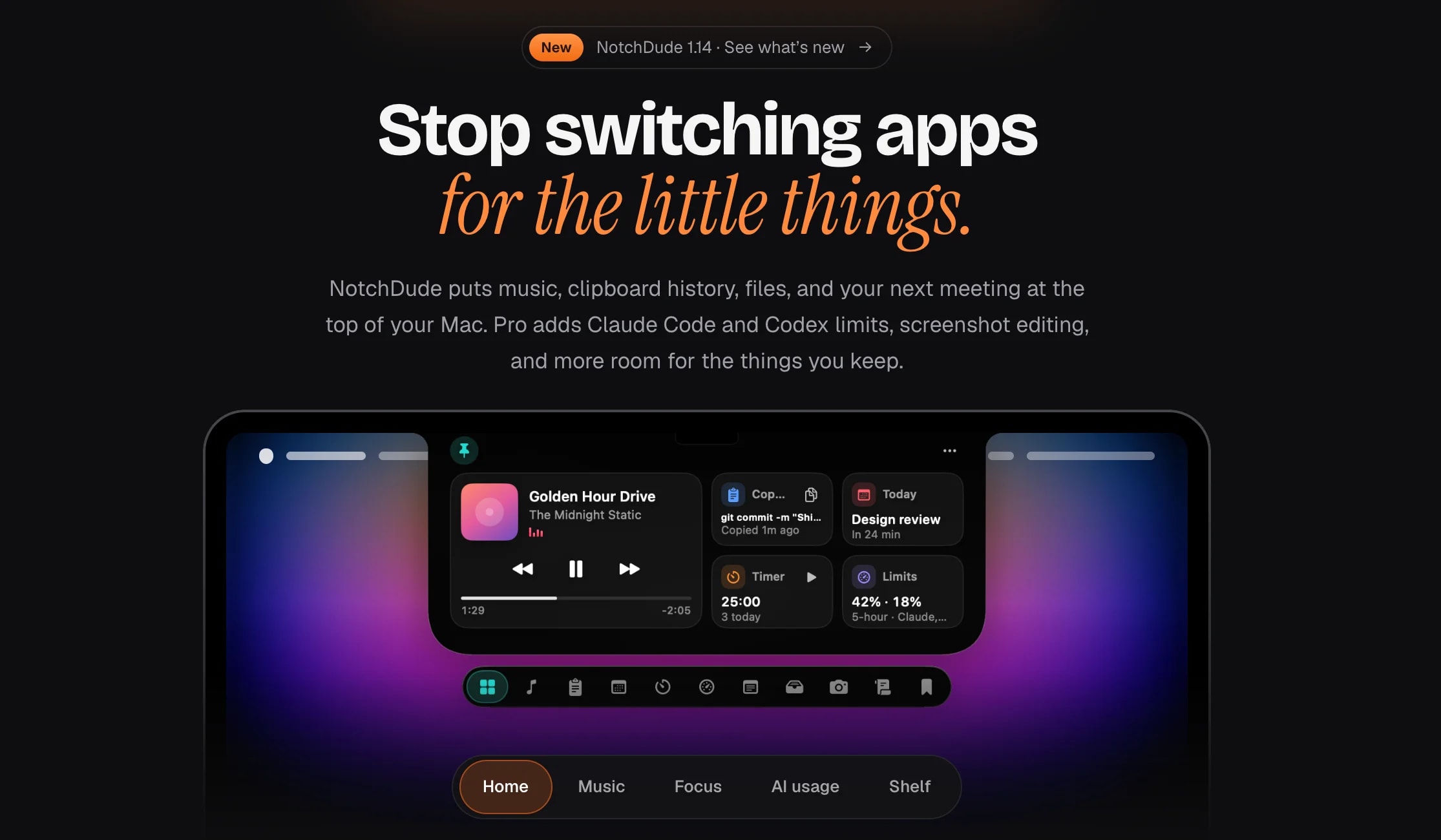 NotchDude screenshot 1