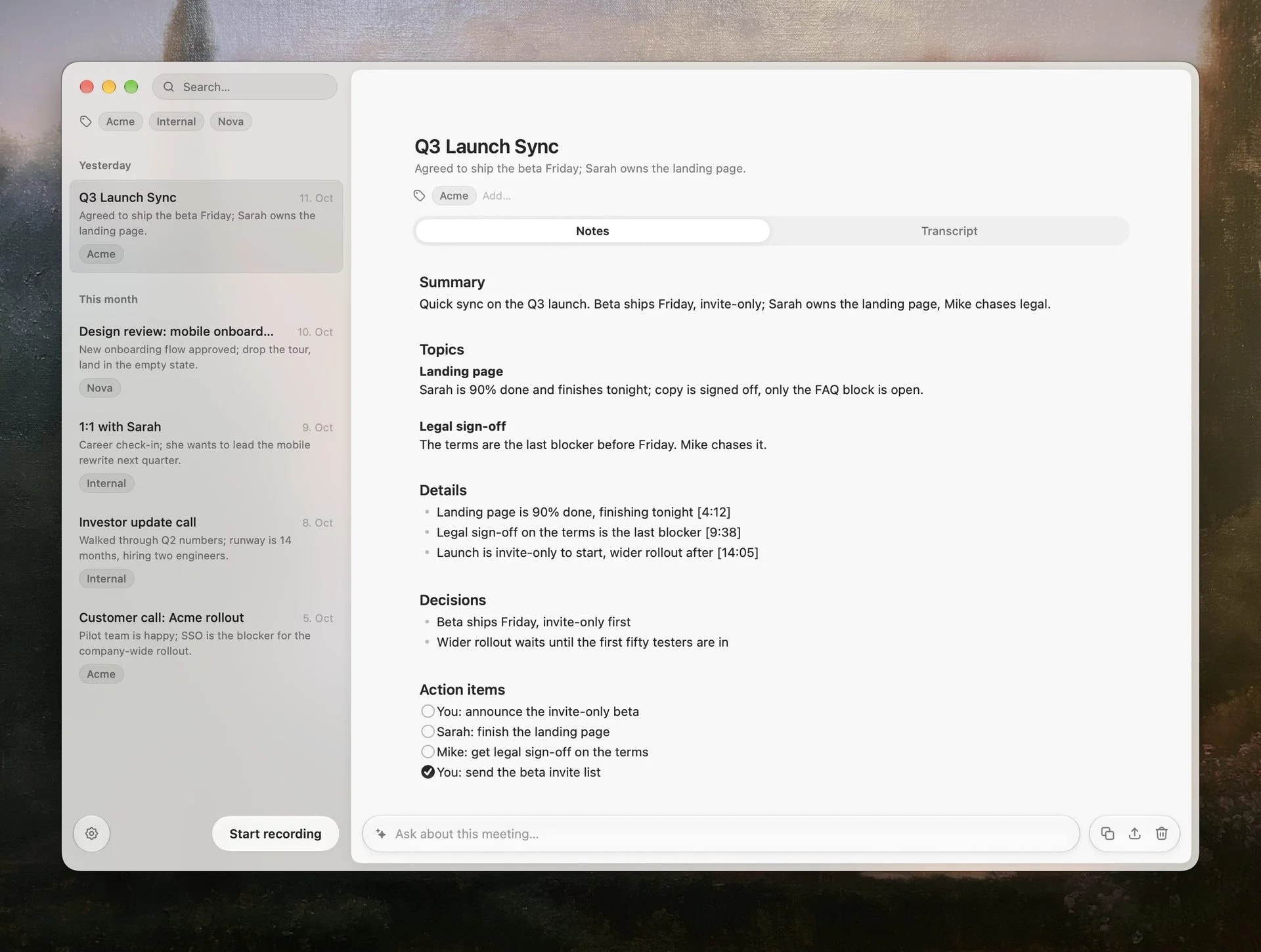 Ocelli screenshot 1