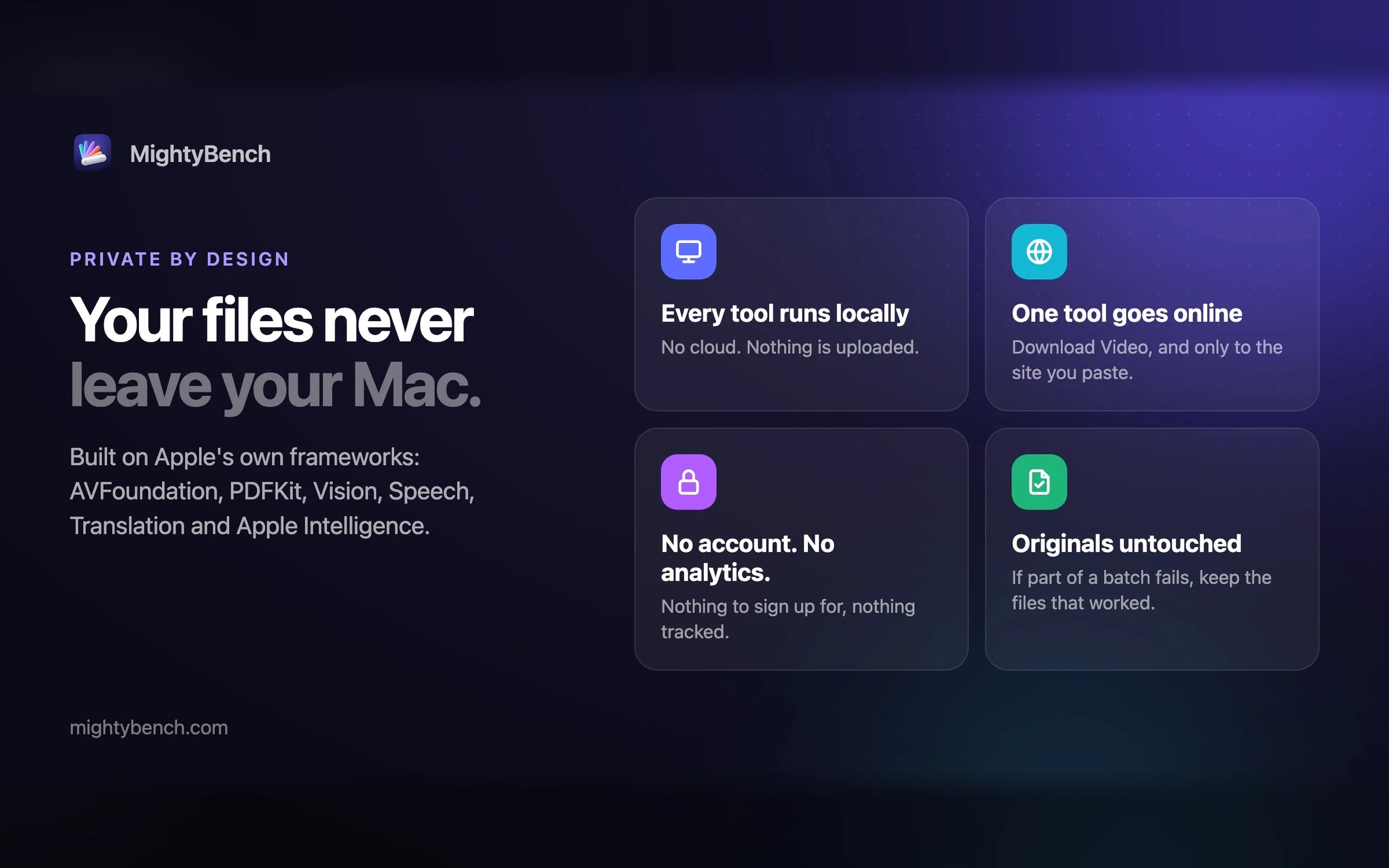 MightyBench: 49 private tools for Mac screenshot 3