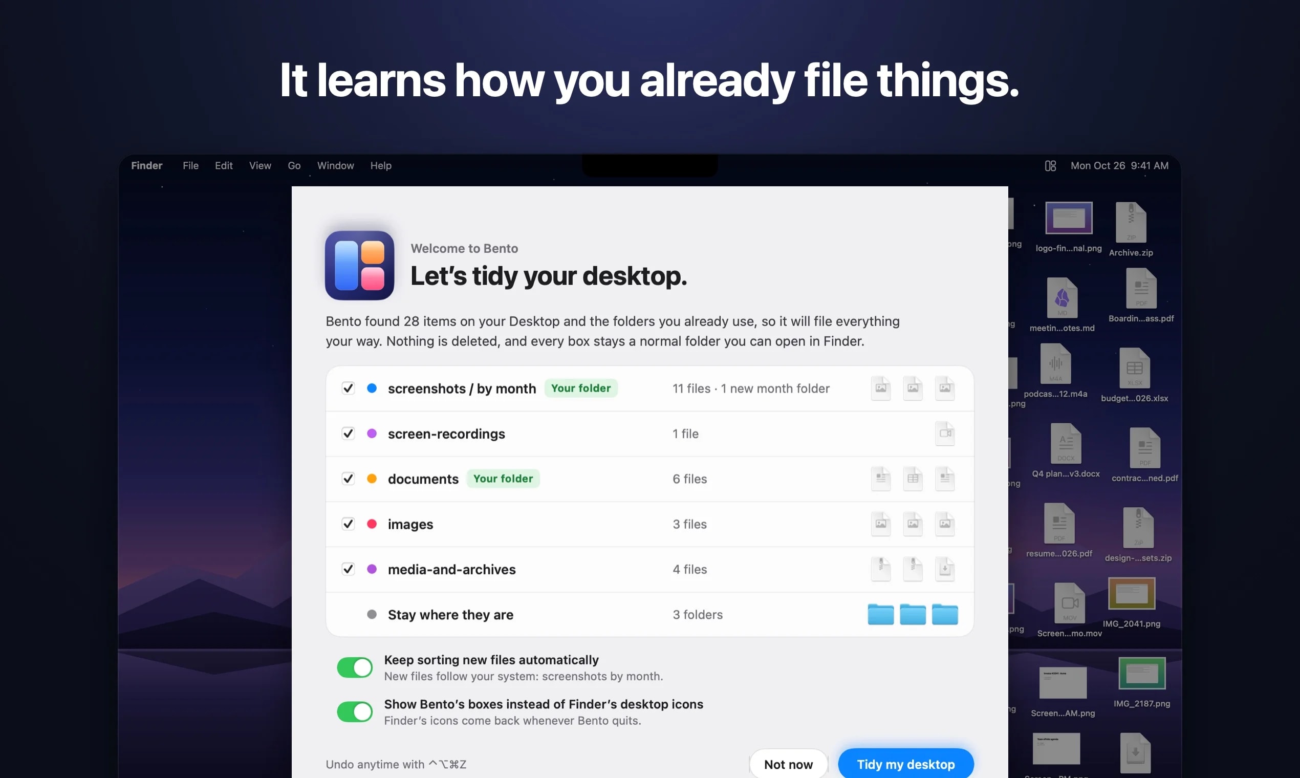 Bento screenshot 2