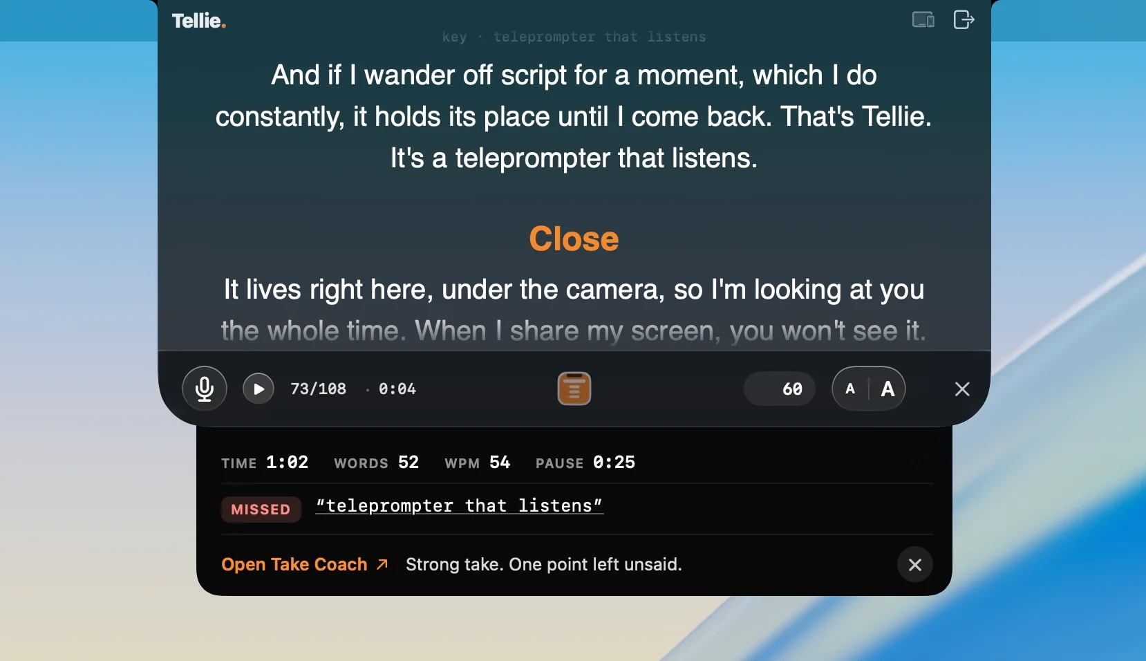Tellie screenshot 2