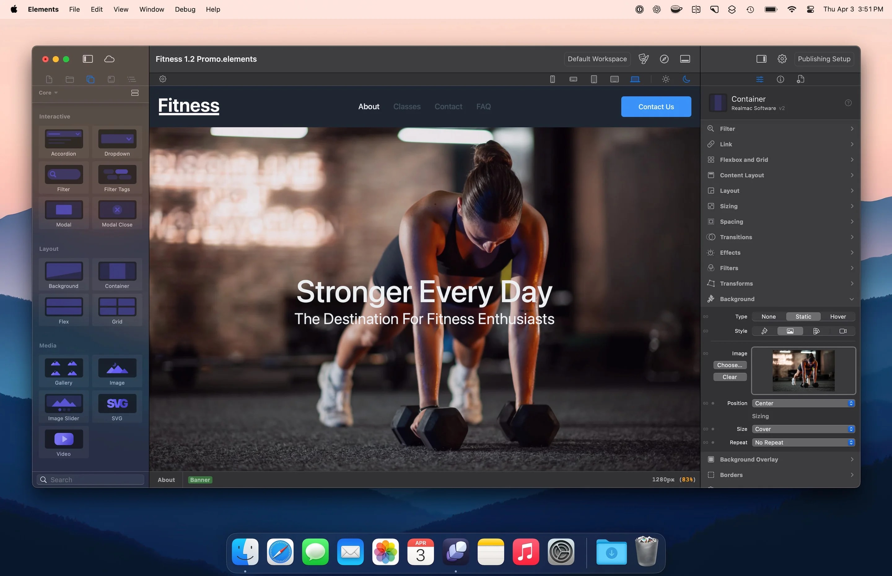 RapidWeaver Elements screenshot 1