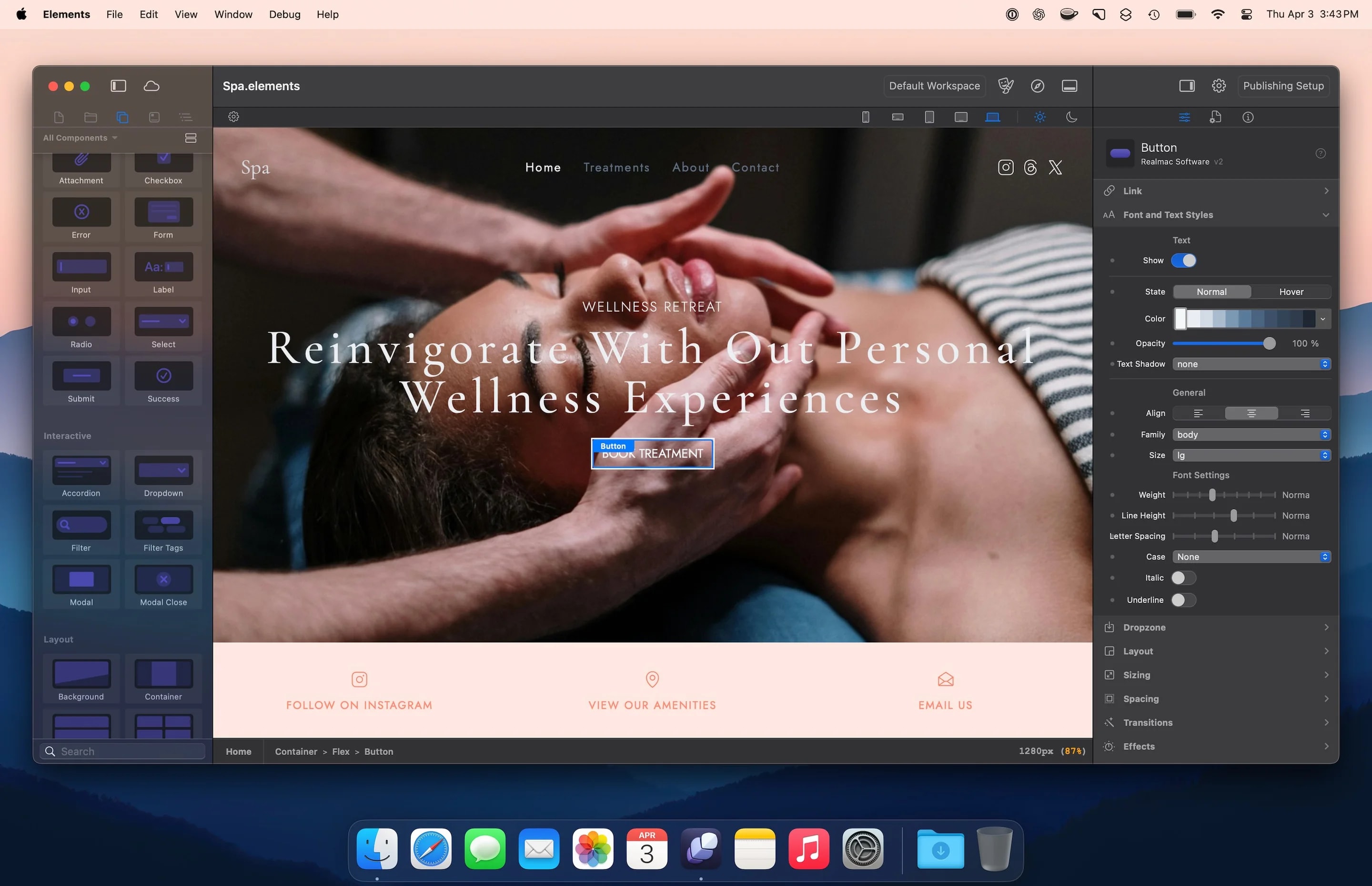 RapidWeaver Elements screenshot 2