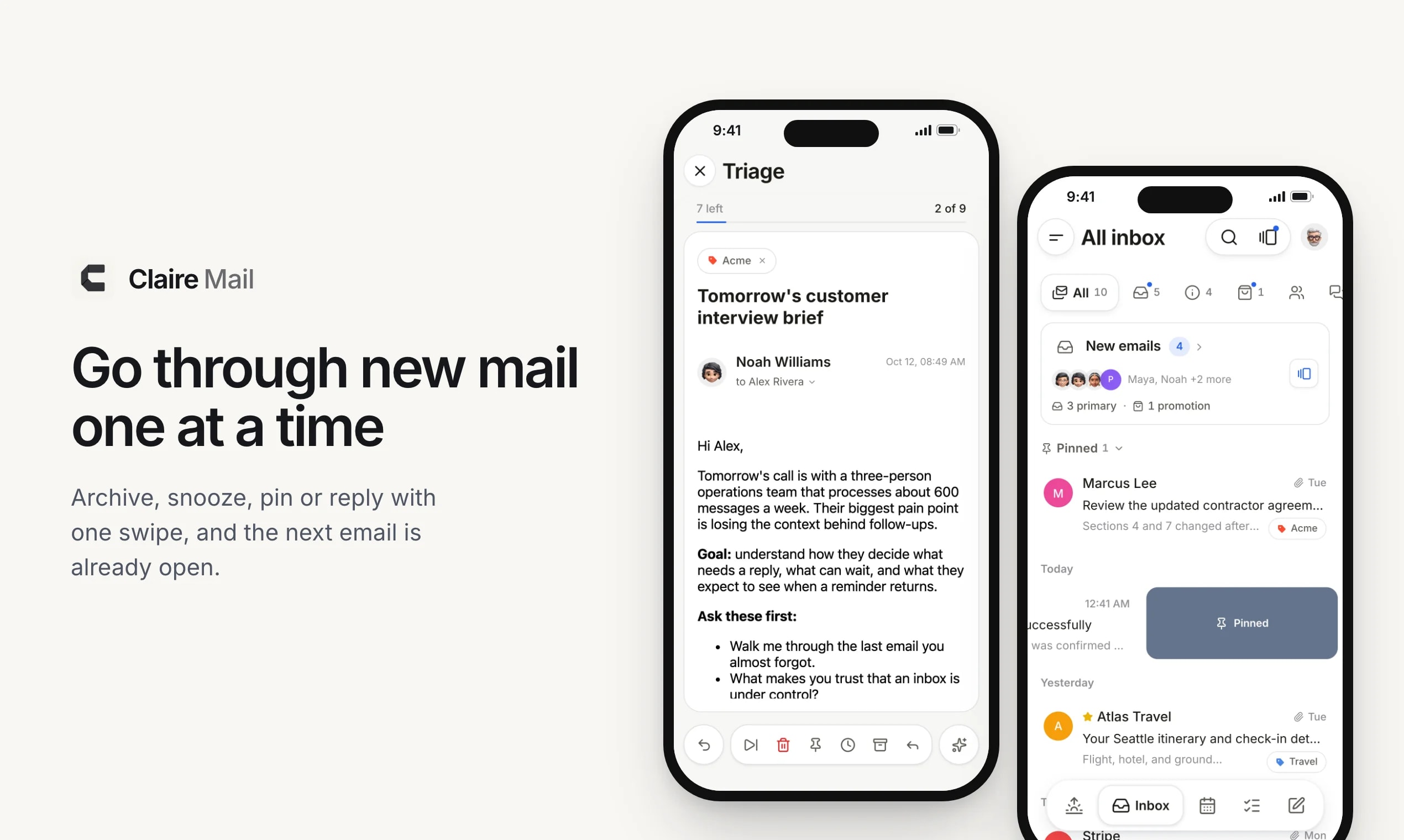 Claire Mail screenshot 3