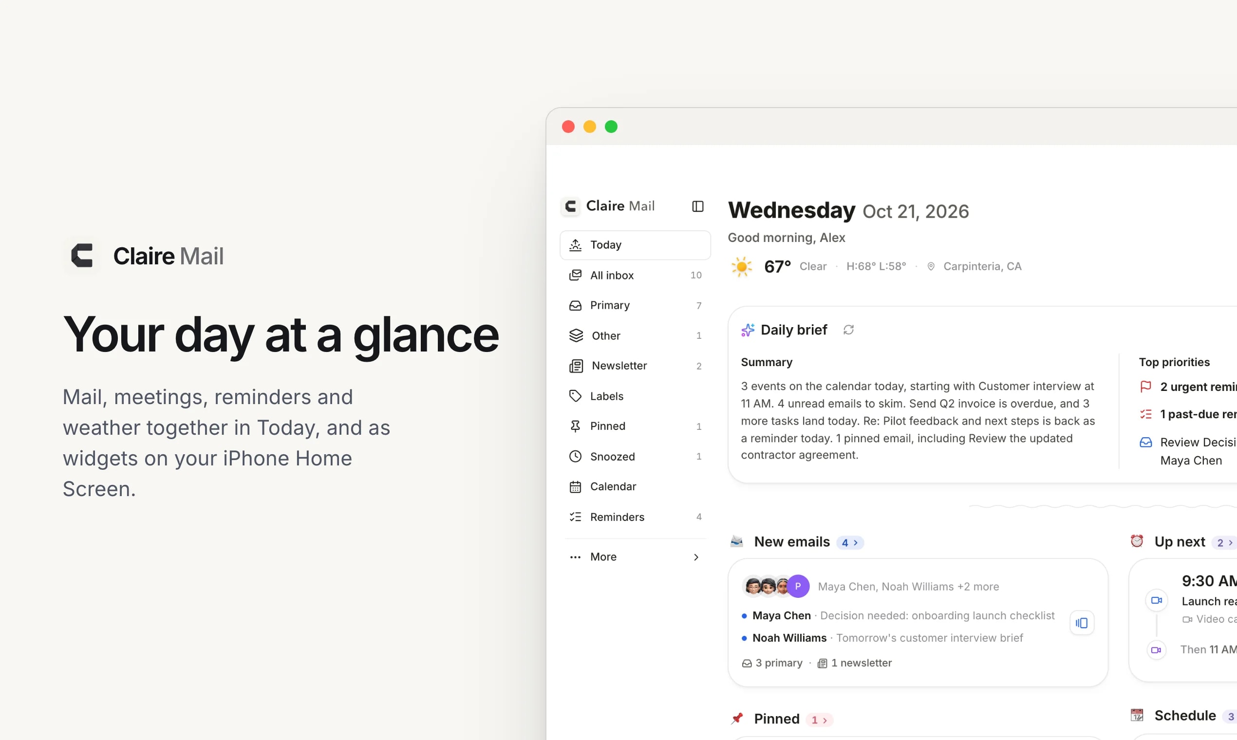 Claire Mail screenshot 2