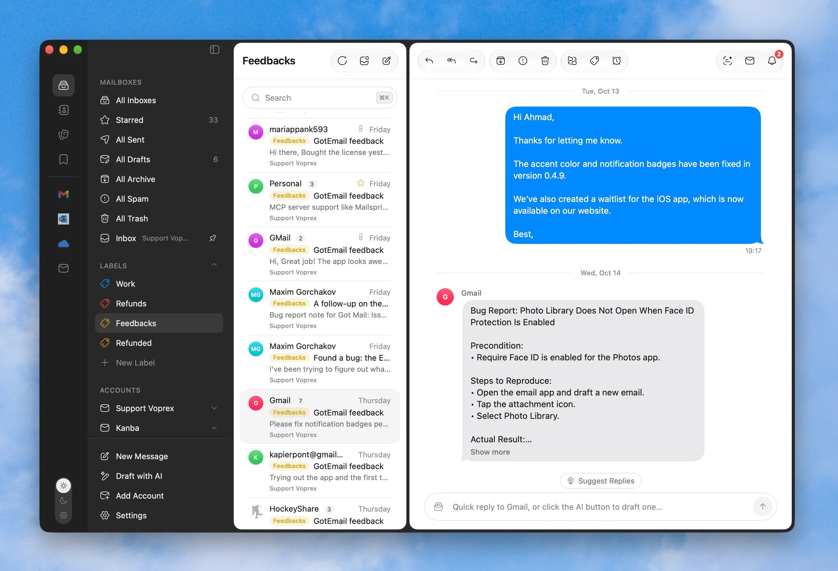 GotEmail screenshot 2