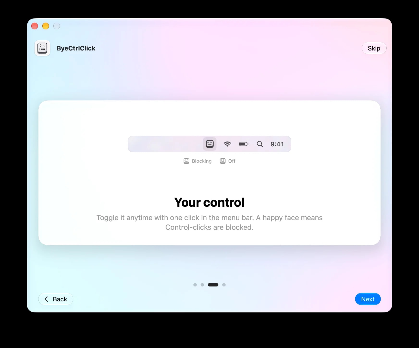 ByeCtrlClick screenshot 2