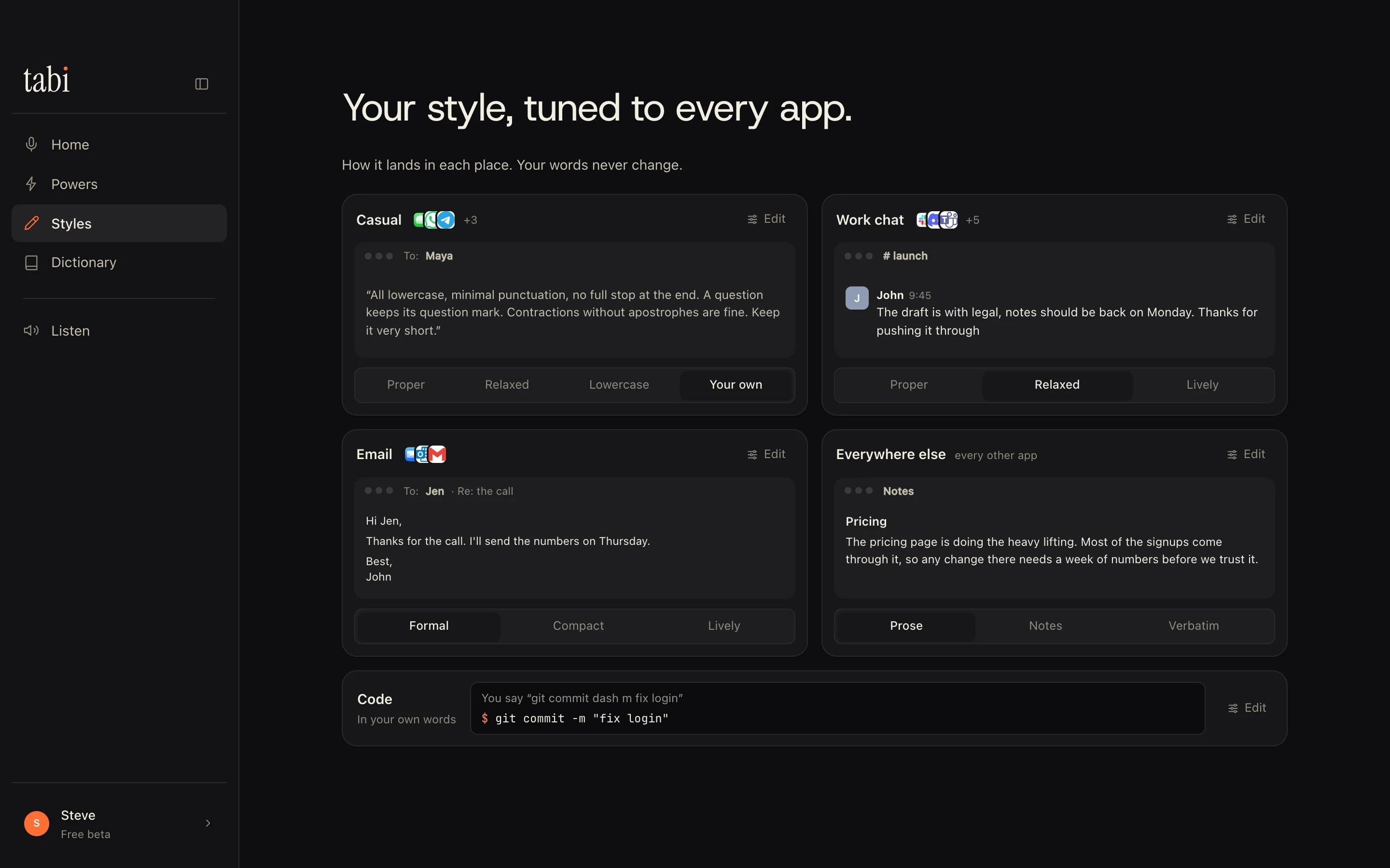 tabi screenshot 3
