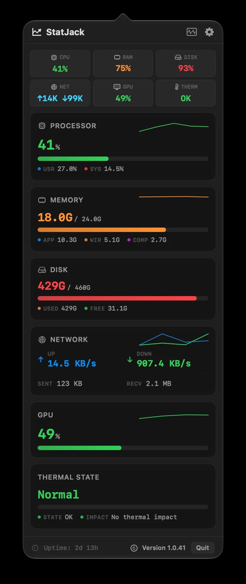 StatJack screenshot 1