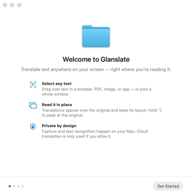Glanslate screenshot 2
