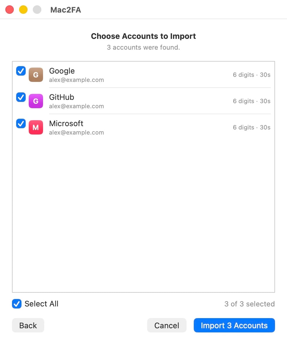 Mac2FA screenshot 3