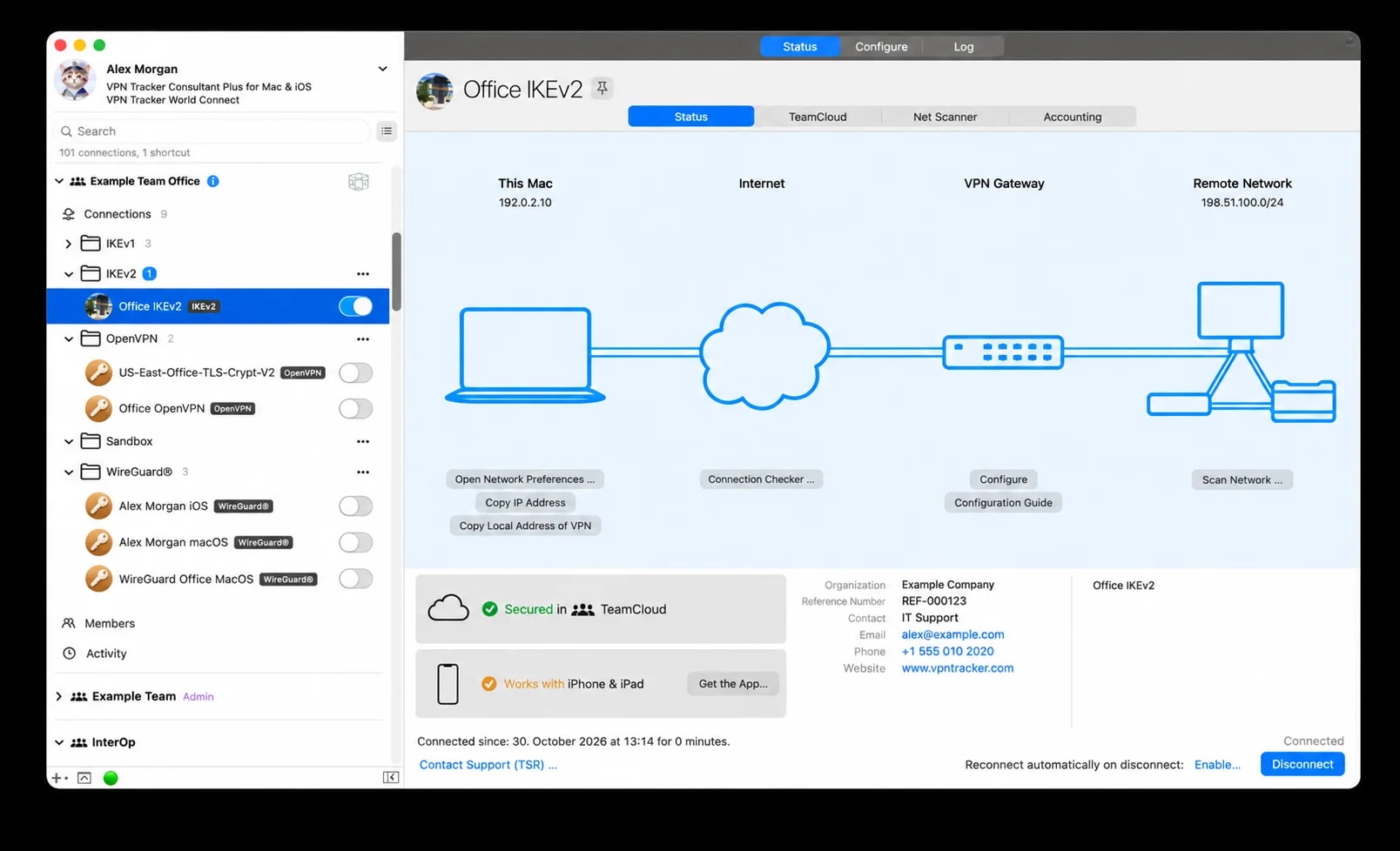 VPN Tracker for Mac screenshot 1