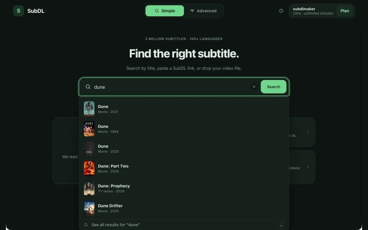 SubDL Desktop screenshot 2
